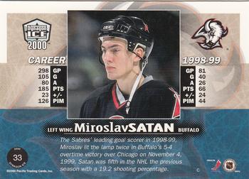 1999-00 Pacific Dynagon Ice #33 Miroslav Satan Back