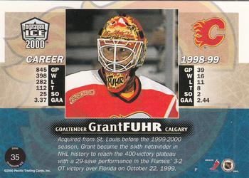 1999-00 Pacific Dynagon Ice #35 Grant Fuhr Back