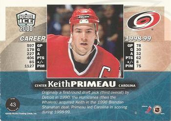 1999-00 Pacific Dynagon Ice #43 Keith Primeau Back