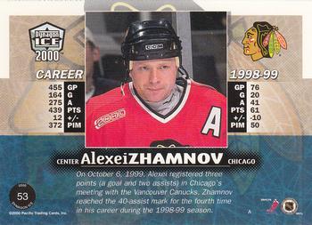 1999-00 Pacific Dynagon Ice #53 Alexei Zhamnov Back