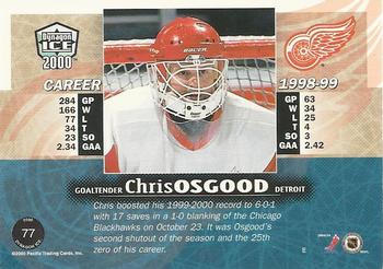 1999-00 Pacific Dynagon Ice #77 Chris Osgood Back