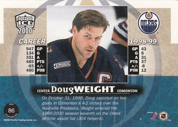 1999-00 Pacific Dynagon Ice #86 Doug Weight Back