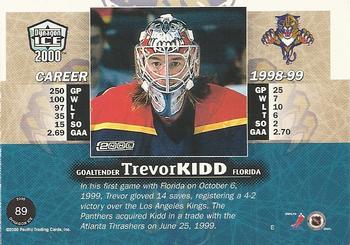 1999-00 Pacific Dynagon Ice #89 Trevor Kidd Back