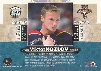 1999-00 Pacific Dynagon Ice #90 Viktor Kozlov Back