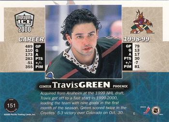 1999-00 Pacific Dynagon Ice #151 Travis Green Back