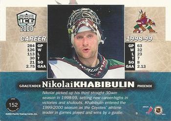 1999-00 Pacific Dynagon Ice #152 Nikolai Khabibulin Back