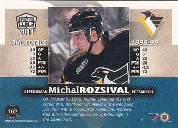 1999-00 Pacific Dynagon Ice #162 Michal Rozsival Back