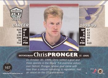 1999-00 Pacific Dynagon Ice #167 Chris Pronger Back