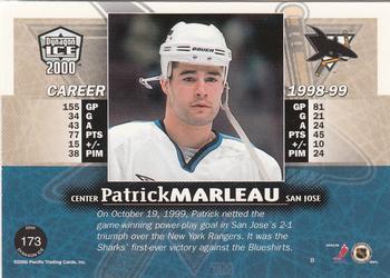 1999-00 Pacific Dynagon Ice #173 Patrick Marleau Back