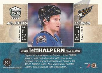 1999-00 Pacific Dynagon Ice #201 Jeff Halpern Back