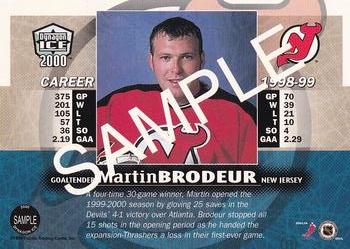 1999-00 Pacific Dynagon Ice #SAMPLE Martin Brodeur Back
