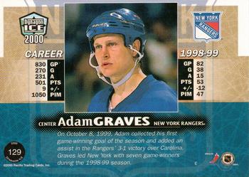 1999-00 Pacific Dynagon Ice #129 Adam Graves Back