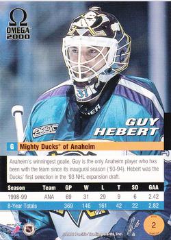 1999-00 Pacific Omega #2 Guy Hebert Back