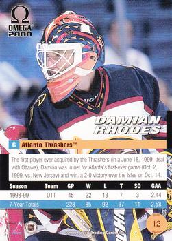 1999-00 Pacific Omega #12 Damian Rhodes Back