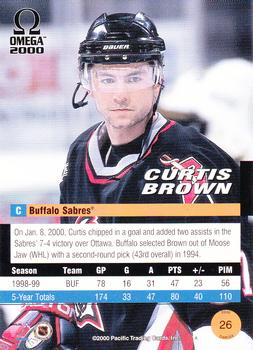 1999-00 Pacific Omega #26 Curtis Brown Back