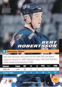 1999-00 Pacific Omega #92 Bert Robertsson Back