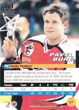 1999-00 Pacific Omega #97 Pavel Bure Back