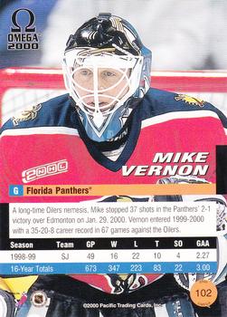 1999-00 Pacific Omega #102 Mike Vernon Back
