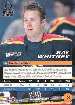 1999-00 Pacific Omega #103 Ray Whitney Back