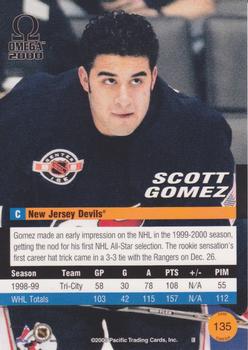 1999-00 Pacific Omega #135 Scott Gomez Back