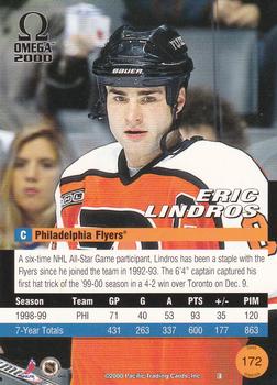 1999-00 Pacific Omega #172 Eric Lindros Back