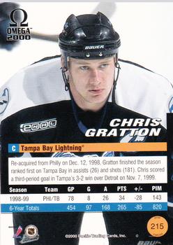 1999-00 Pacific Omega #215 Chris Gratton Back