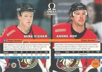 1999-00 Pacific Omega #166 Mike Fisher / Andre Roy Back