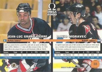 1999-00 Pacific Omega #33 Jean-Luc Grand-Pierre / David Moravec Back