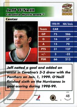 1999-00 Pacific Paramount #48 Jeff O'Neill Back