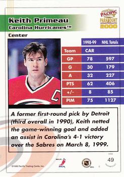 1999-00 Pacific Paramount #49 Keith Primeau Back