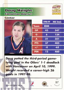 1999-00 Pacific Paramount #97 Doug Weight Back
