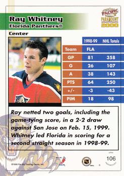1999-00 Pacific Paramount #106 Ray Whitney Back