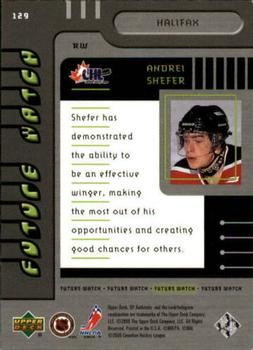 1999-00 SP Authentic #129 Andrei Shefer Back