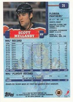 1999-00 Topps #75 Scott Mellanby Back