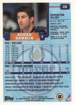 1999-00 Topps #110 Roman Hamrlik Back