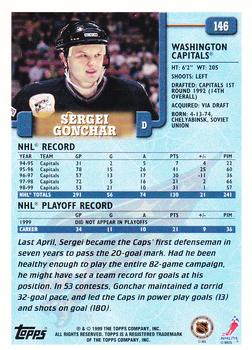 1999-00 Topps #146 Sergei Gonchar Back