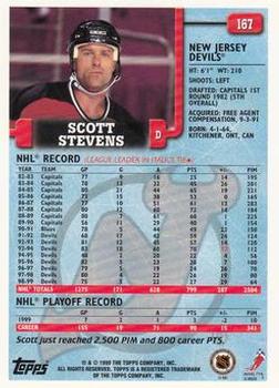 1999-00 Topps #167 Scott Stevens Back