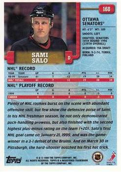 1999-00 Topps #168 Sami Salo Back