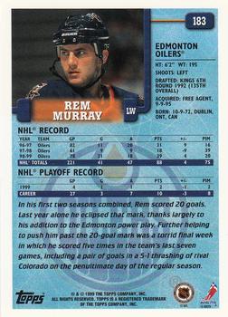 1999-00 Topps #183 Rem Murray Back