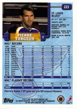 1999-00 Topps #223 Pierre Turgeon Back
