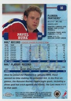 1999-00 Topps Chrome #10 Pavel Bure Back