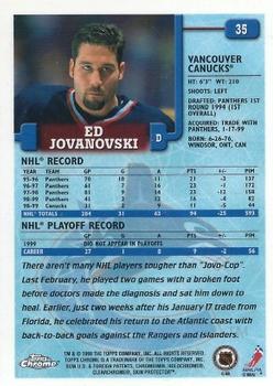 1999-00 Topps Chrome #35 Ed Jovanovski Back