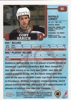 1999-00 Topps Chrome #46 Cory Sarich Back