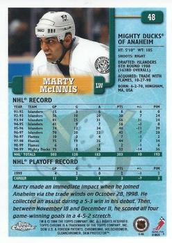 1999-00 Topps Chrome #48 Marty McInnis Back