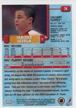 1999-00 Topps Chrome #74 Jarome Iginla Back