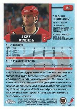 1999-00 Topps Chrome #150 Jeff O'Neill Back