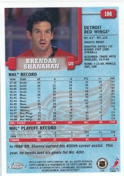 1999-00 Topps Chrome #196 Brendan Shanahan Back