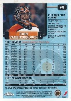 1999-00 Topps Chrome #201 John Vanbiesbrouck Back
