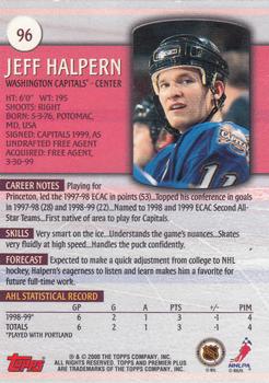 1999-00 Topps Premier Plus #96 Jeff Halpern Back