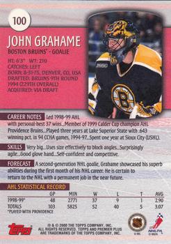 1999-00 Topps Premier Plus #100 John Grahame Back